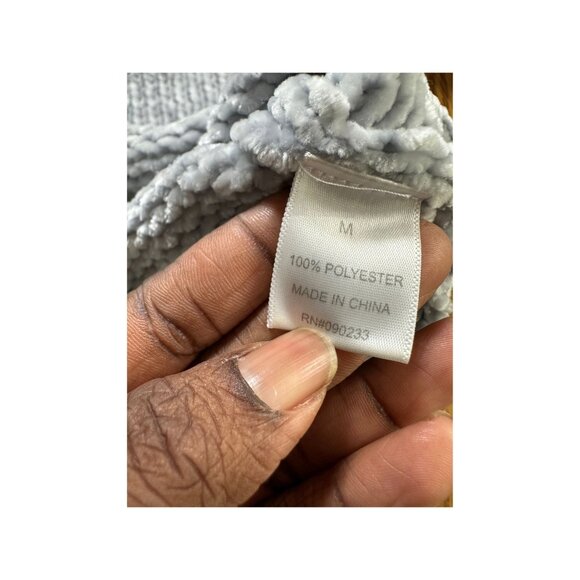 La Hearts Heathered Cropped Boxy Crewneck Sweater Soft Knit Casual Pullover M - Picture 6 of 7